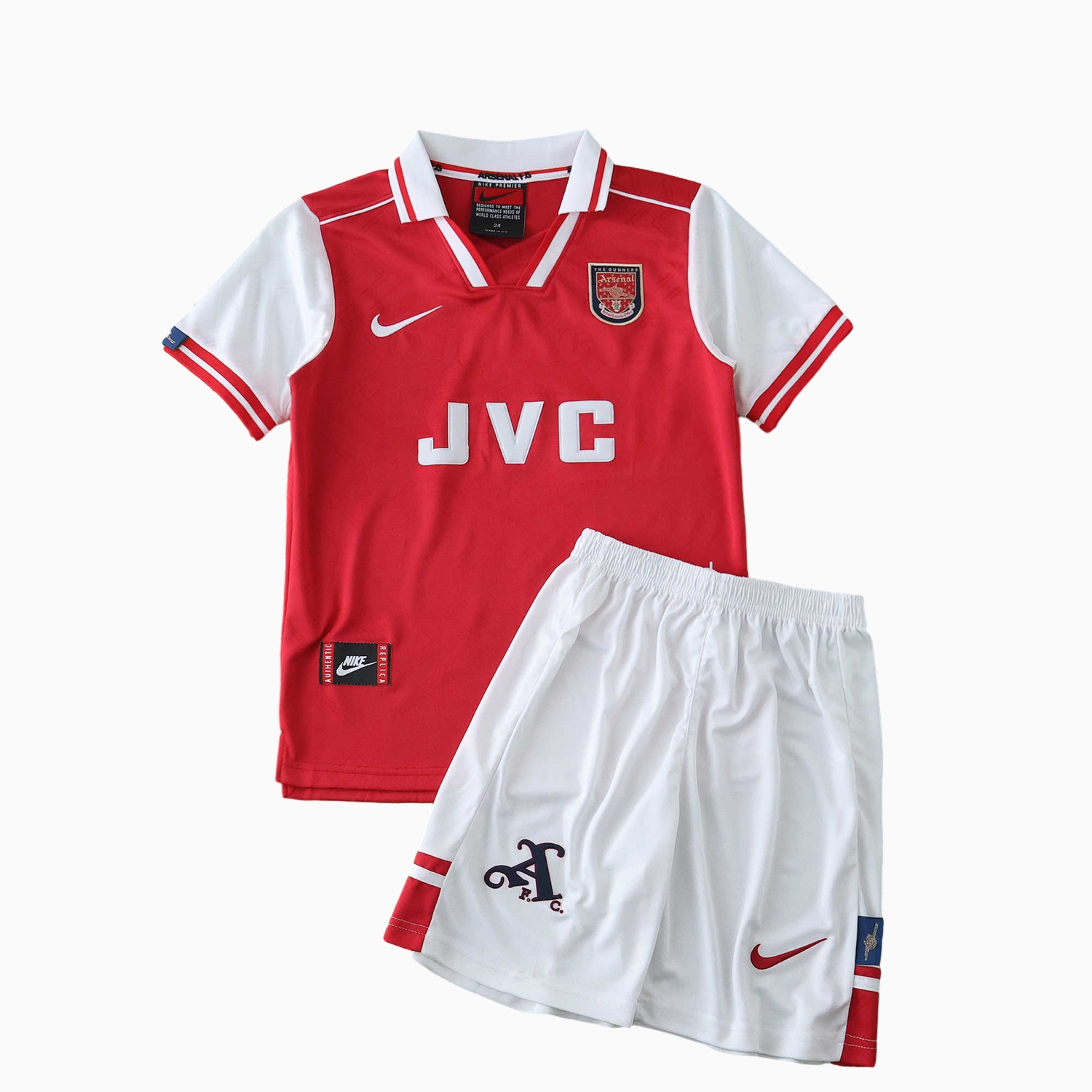 Funinjersey-Retro Arsenal 1996-97 Home Kids Kit