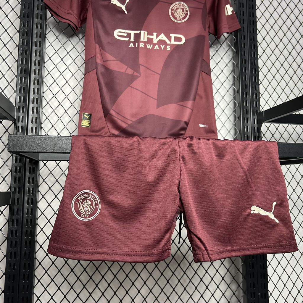 ManixJersey.com | Manchester City 24-25 Third Kids Kit -Customize Name, Number and Patch | Worldwide Shipping