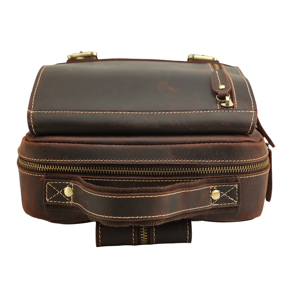 Top Display of Woosir Mens Convertible Cowhide Leather Backpack