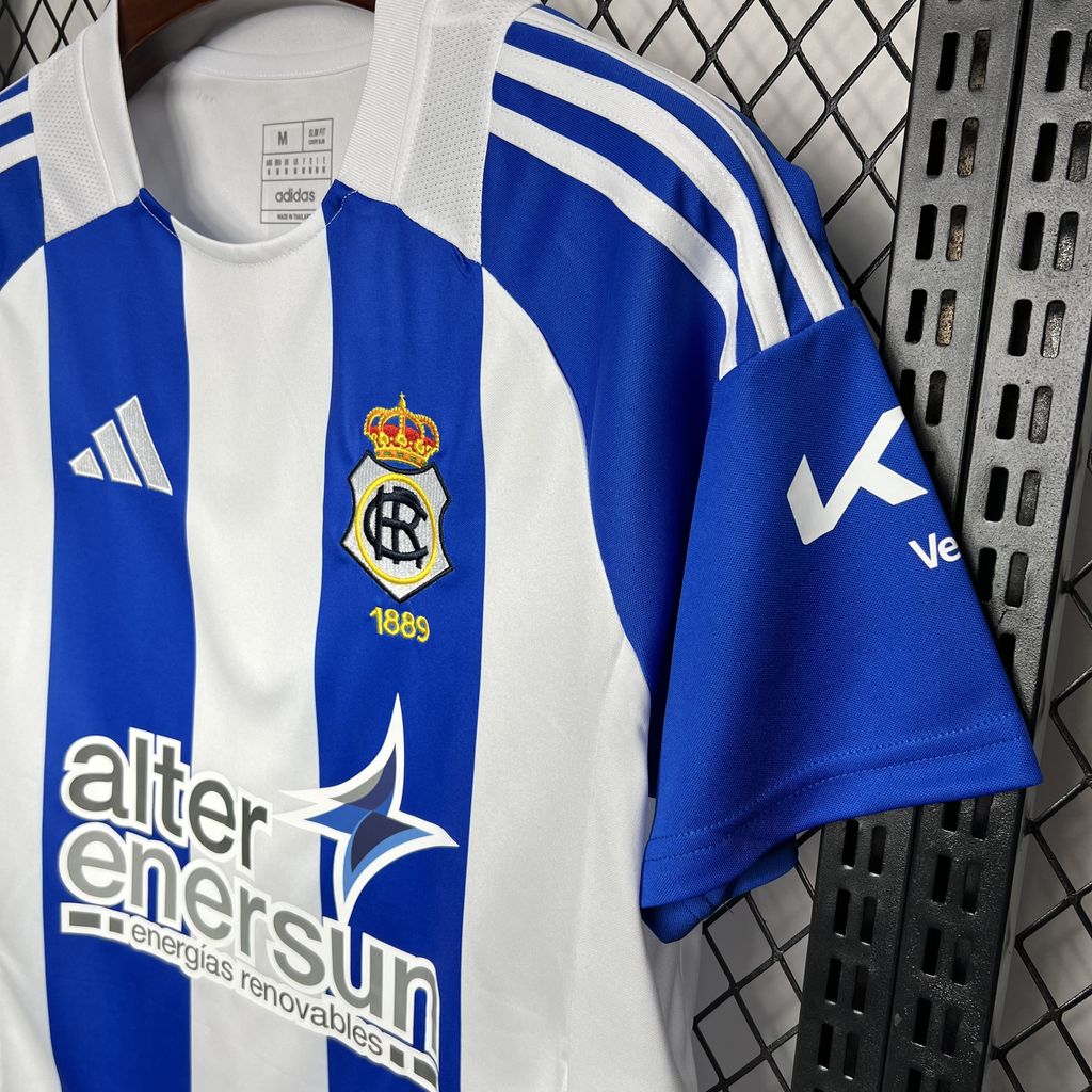 ManixJersey.com | Real Club Recreativo de Huelva 24-25 Home Stadium Jersey - Fans Version -Customize Name, Number and Patch | Worldwide Shipping