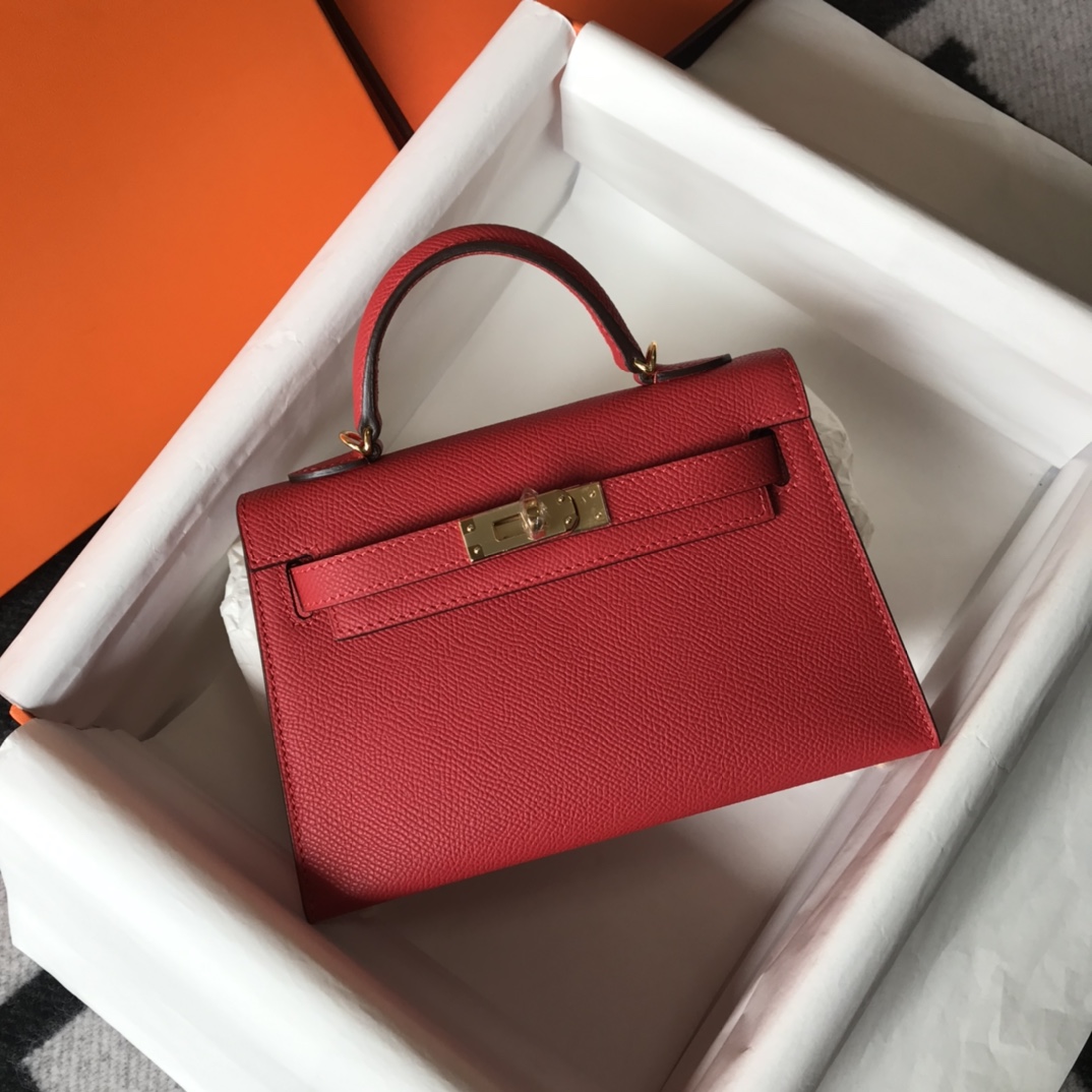 Original Copy Hermes Mini Kelly 19cm Leather Handbags More Colors-2