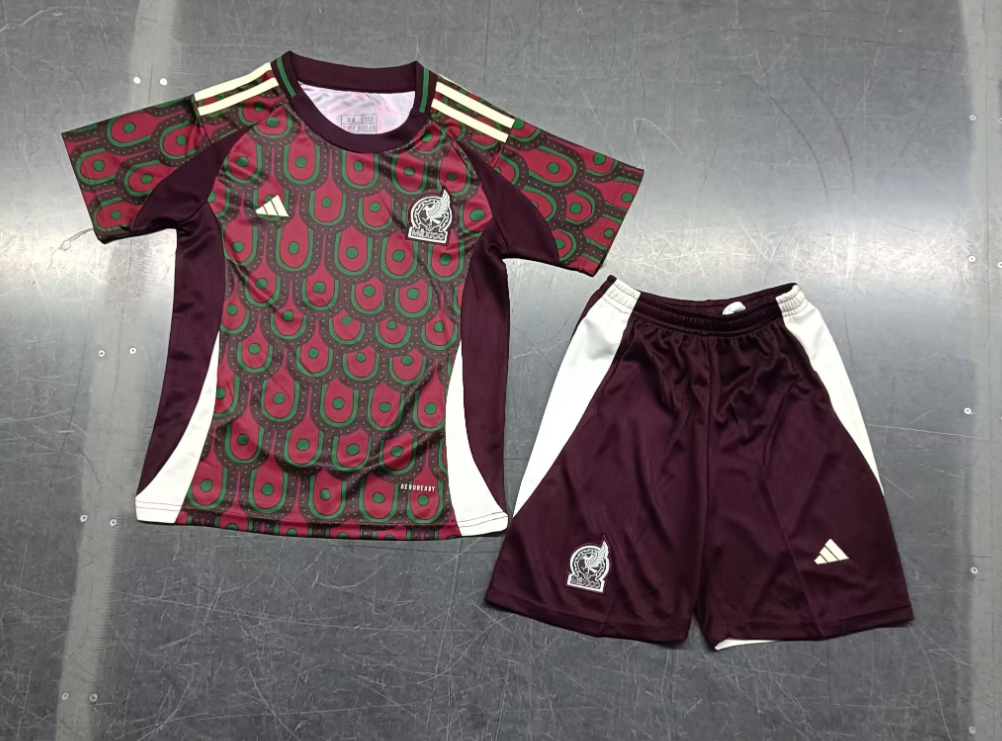 24/25 Mexicoru Home Football Shirt Kids Size Suit-mysite Custom Football Kit- Nextkits
