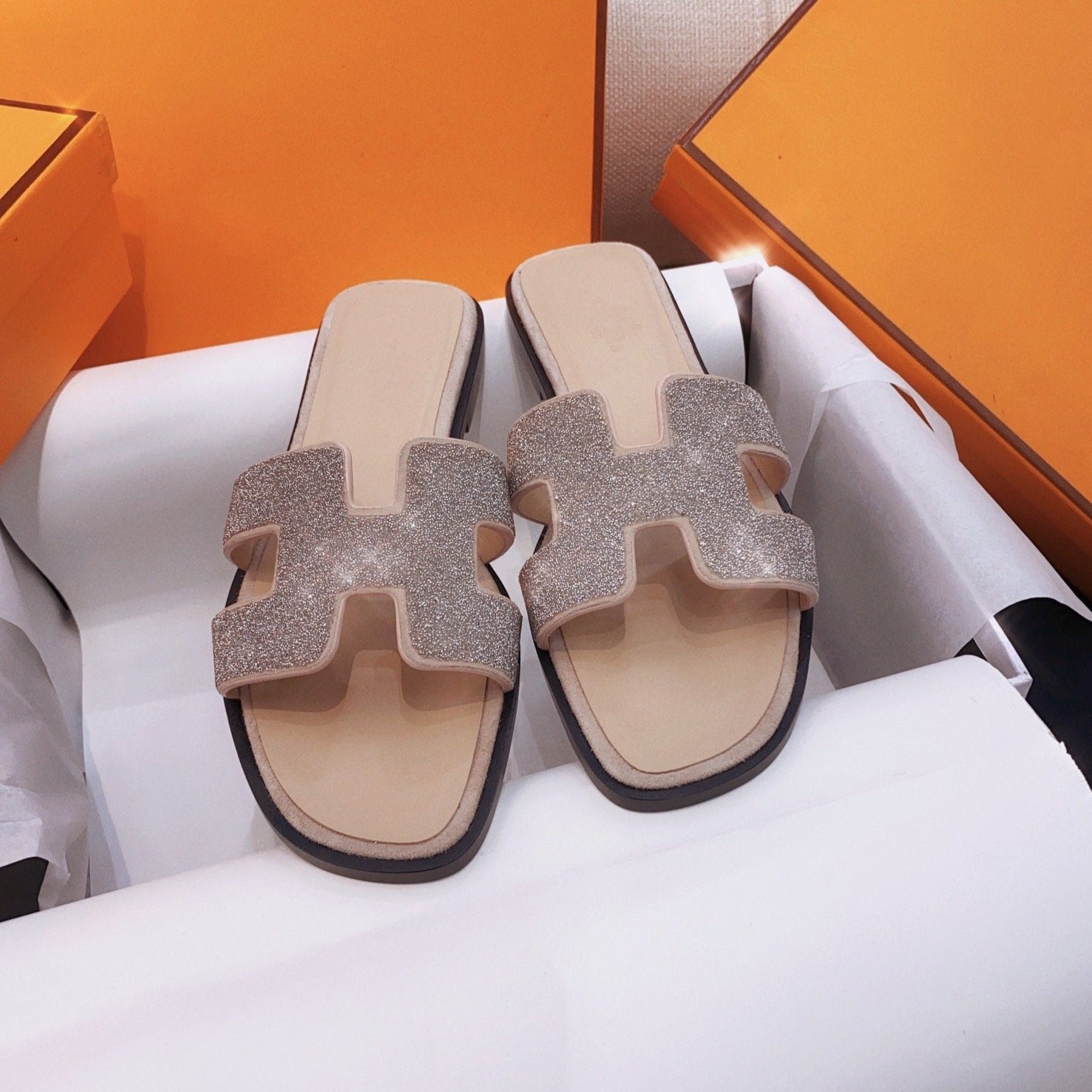0ran Sandal Caviar Light Brown Leather、mysite、Cacoeks