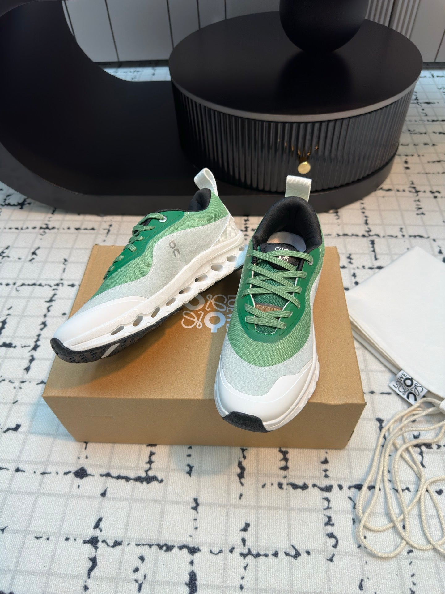 LW CLOUDTILT 2.0 SNEAKER WHITE AND GREEN POLYESTER、mysite、Cacoeks