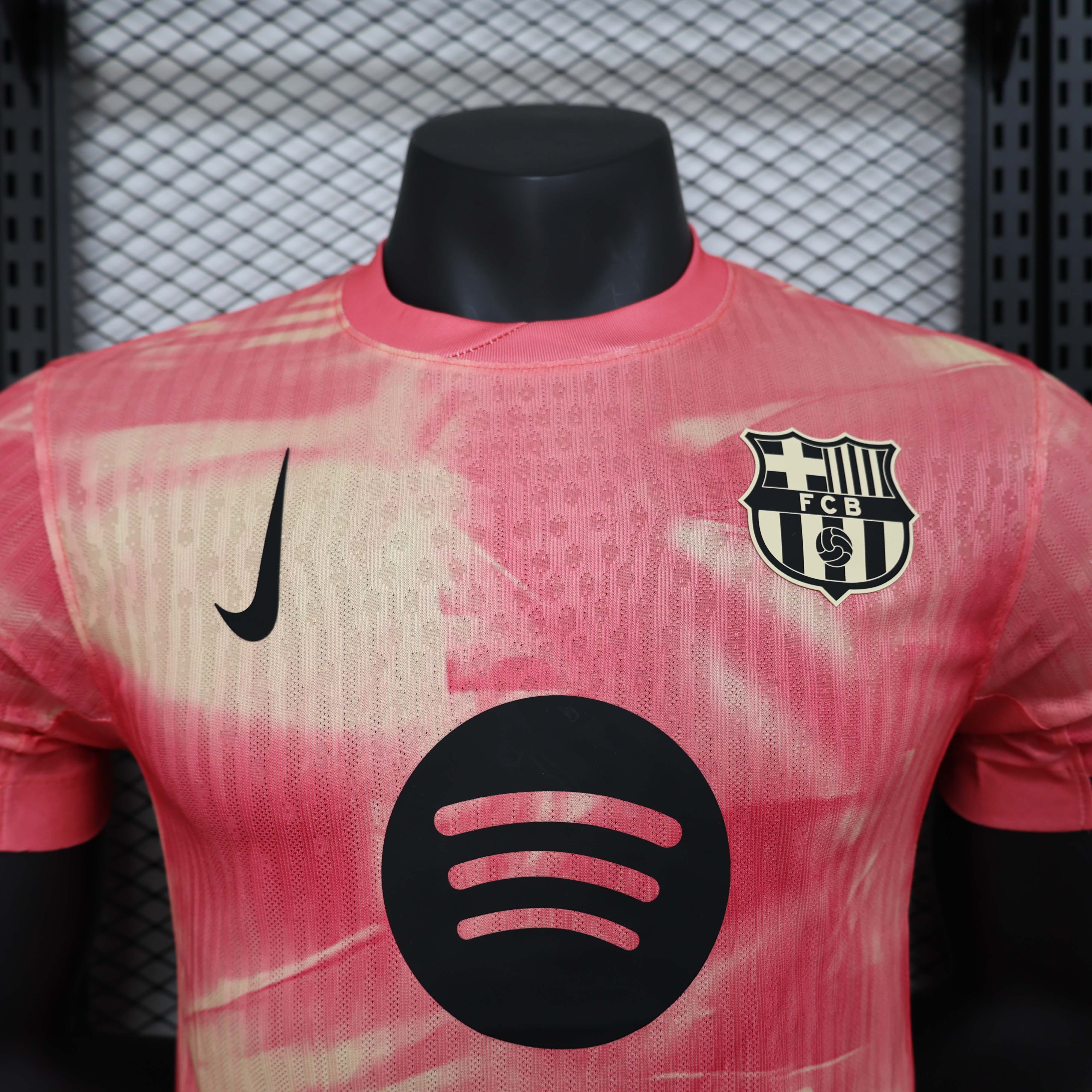 2024/2025 Player Version Barcelona Special Edition Pink Football Shirt 1:1 Thai Quality:football jersey mysite: unitedjerseyfootball 邓江浪:football