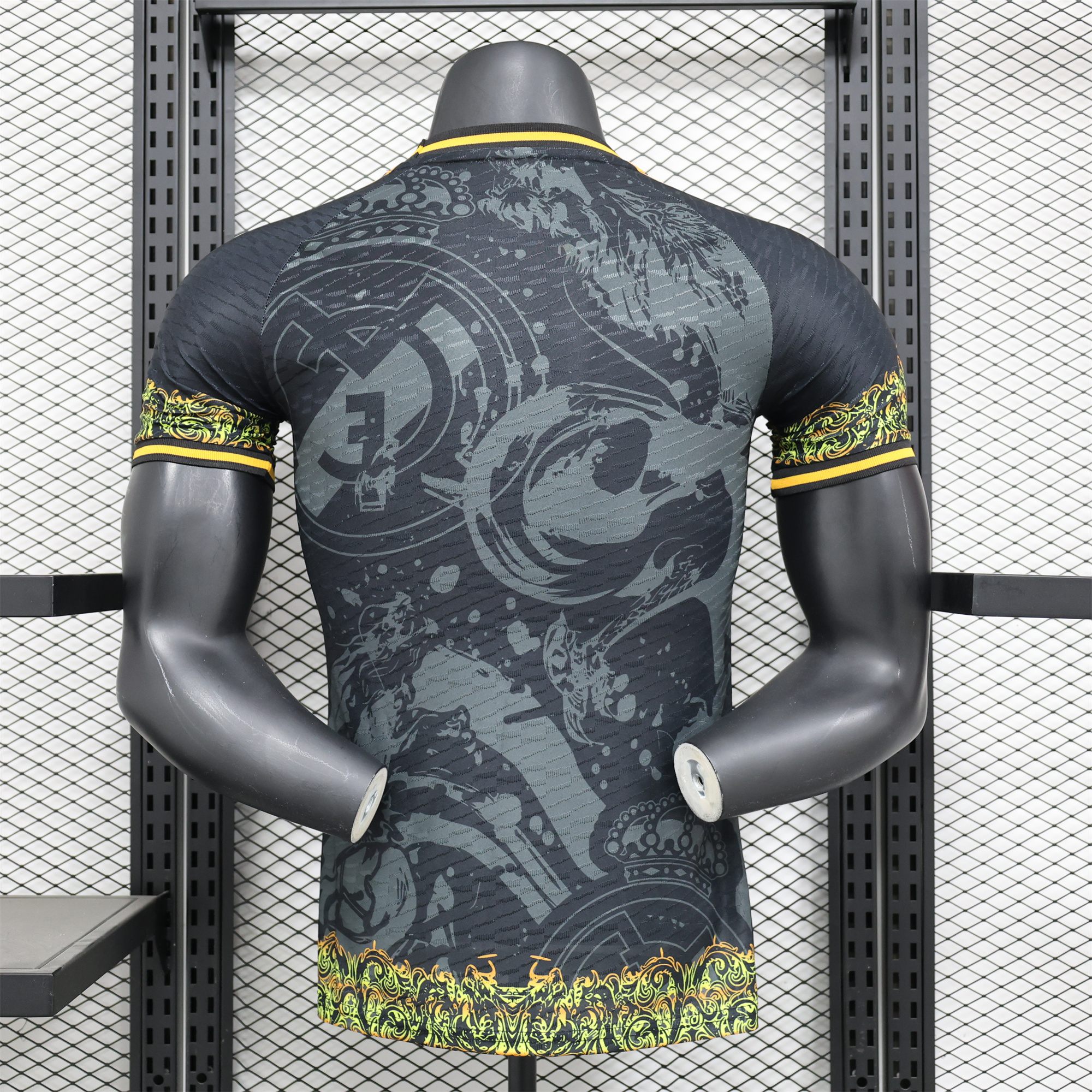 JerseysGala.com | Real Madrid 24-25 Yellow Loong Black Special Edition Jersey - Player Version -Customize Name, Number and Patch | Worldwide Shipping