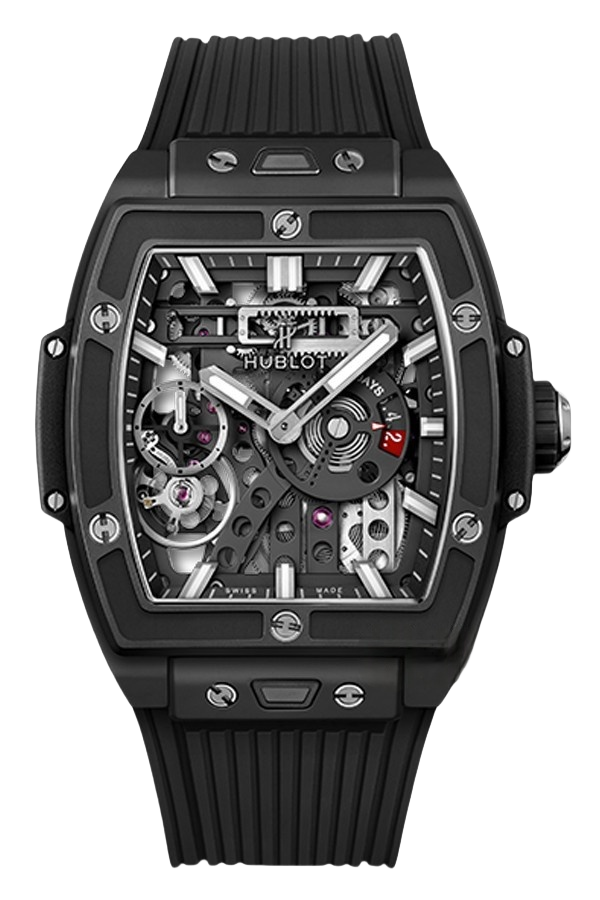 Hublot Spirit of Big Bang Ref. 614.CI.1170.RX Super Clone Watch – Black Ceramic Skeleton Dial Rubber Strap Fake Replica