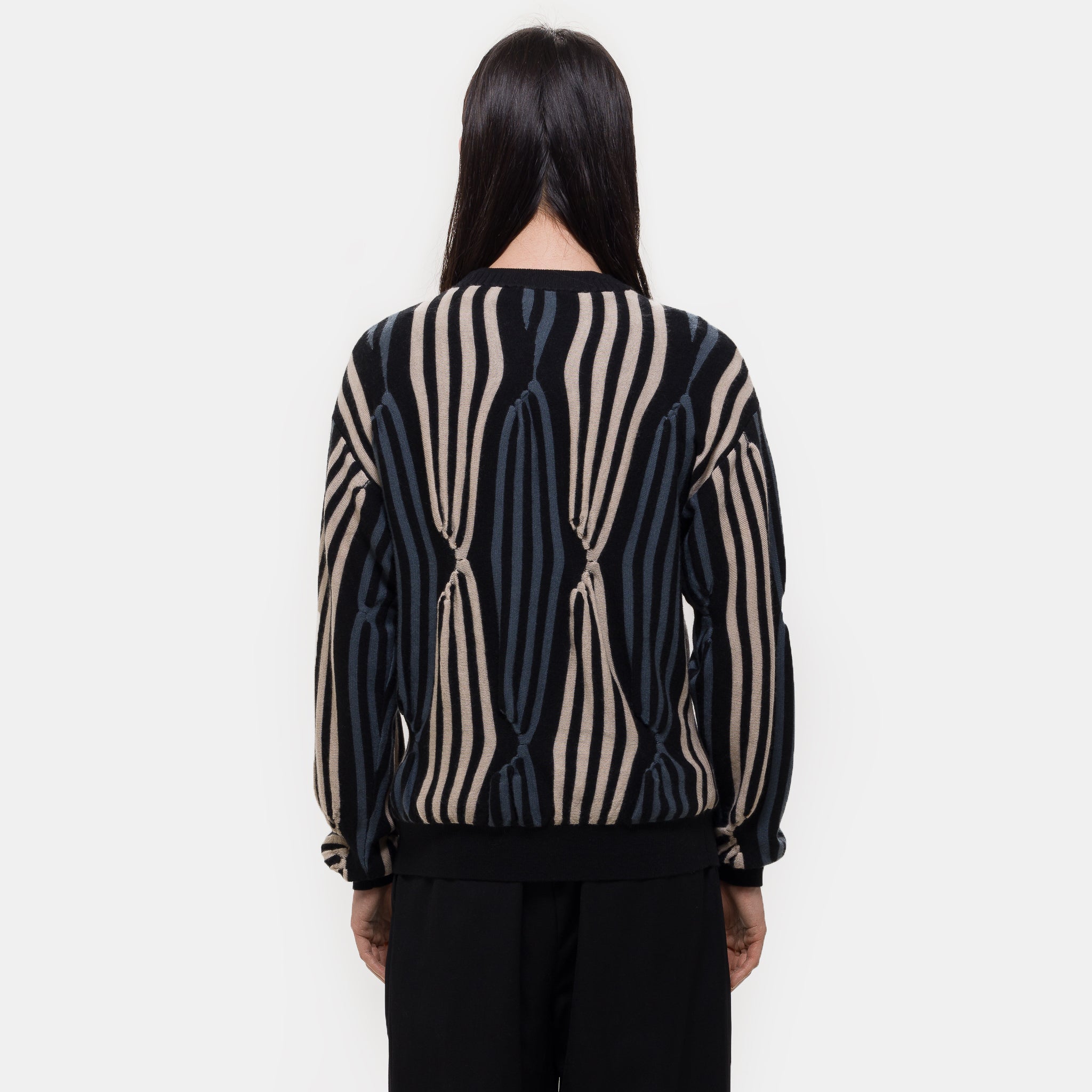 Solix Jumper in Black/Beige/Green Grey