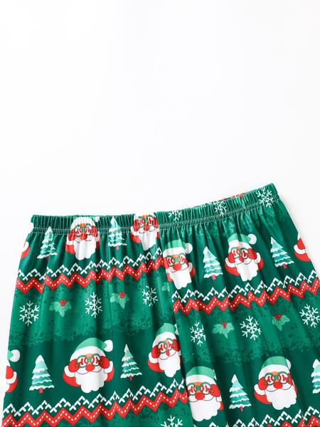 Women's Christmas Pajama Set, Santa Claus Print Long Sleeve Sleepwear, Lightweight Button-Up Top & Pants, Casual Fitted Nightgown Women's Christmas Pajama Set, Santa Claus Print Long Sleeve Sleepwear, Lightweight Button-Up Top & Pants, Casual Fitted Nightgown