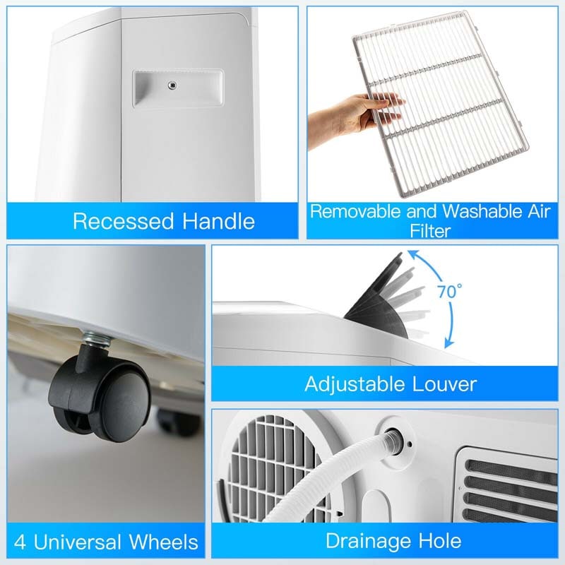 Eletriclife 12000 BTU Portable 4-in-1 Air Conditioner with Smart Control