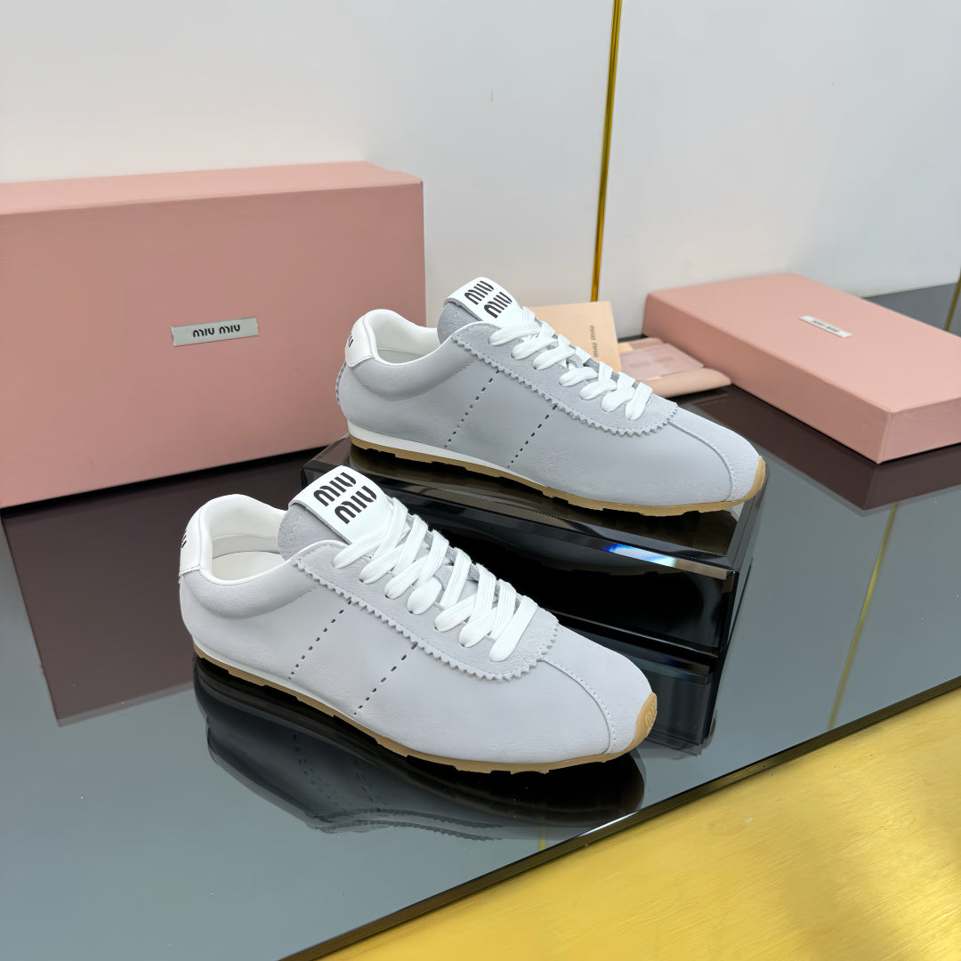 PLUME NAPPA SNEAKERS IN LIGHT GREY CALFSKIN、mysite、Cacoeks