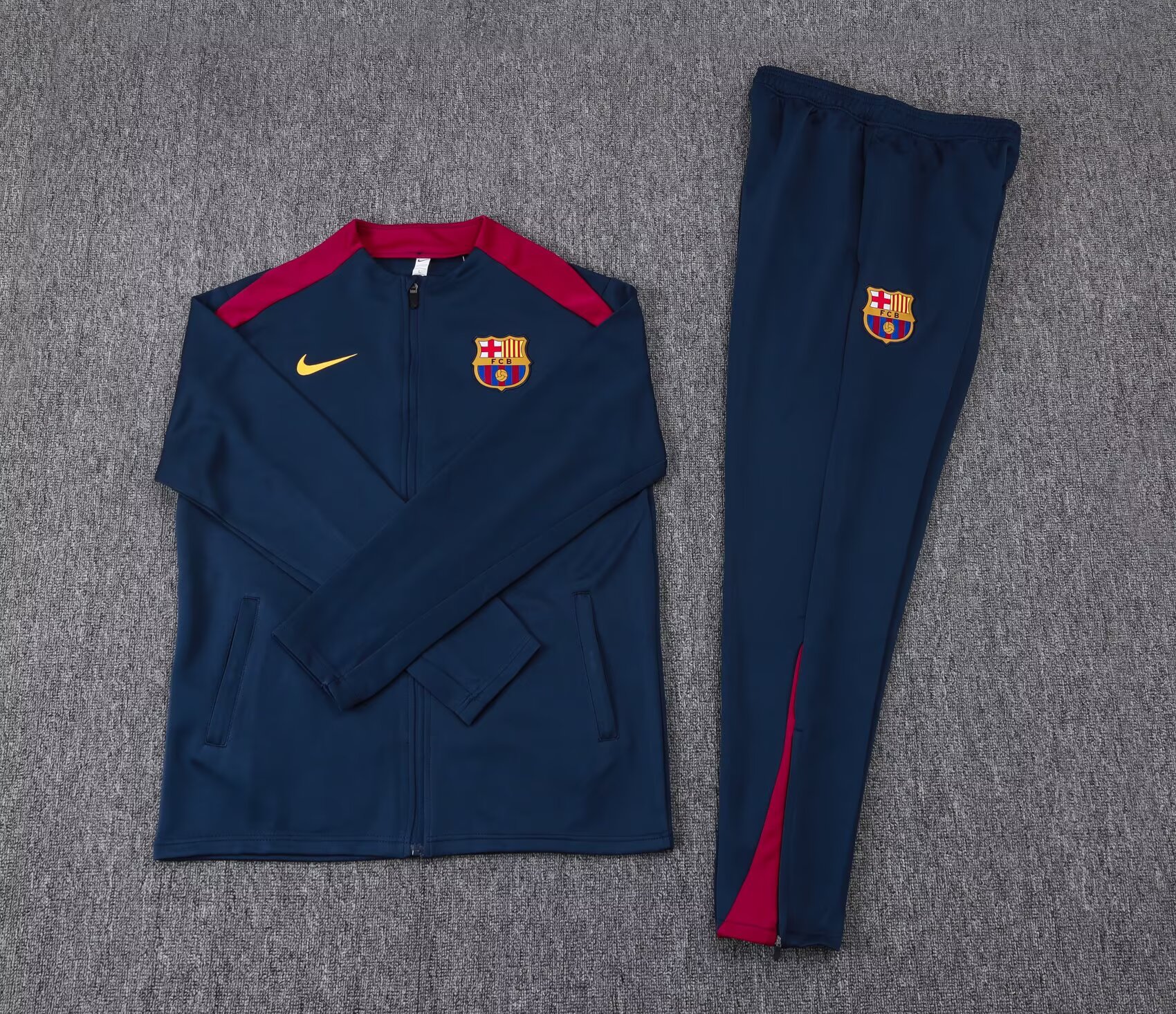 2025/2026 Barcelona Long Zipped Jacket Royal Blue Jersey Set:football jersey mysite: unitedjerseyfootball 邓江浪:football