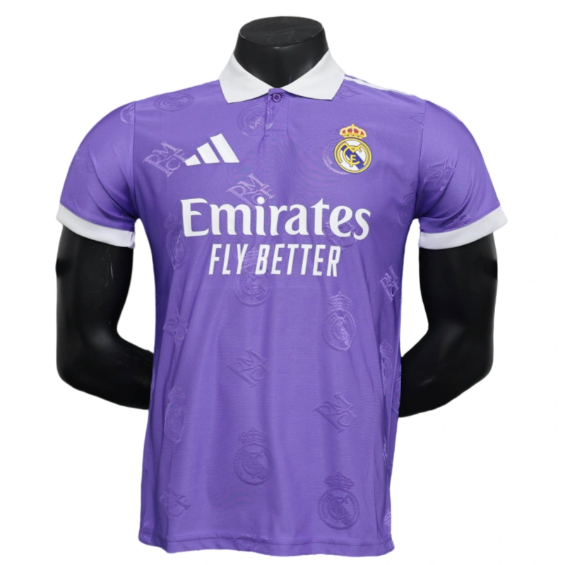 25-26 Real Madrid Polo Shirt Purple soccer jersey-Player Version: Ajax 24-25 Home Stadium Jersey - Fans Version mysite: Adidas luxuryfootballshirts.com: https://www.luxuryfootballshirts.com/