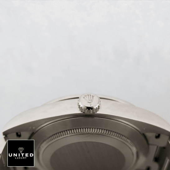Rolex Day-Date Platinum 228396TBR Ice Blue Baguette Index 1 Rolex Day-Date 228396TBR001 Steel Crown Pusher