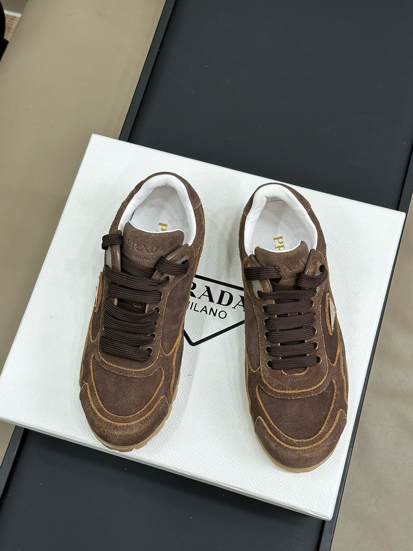 PRA TRAIL FADED SUEDE SNEAKERS BROWN、mysite、Cacoeks