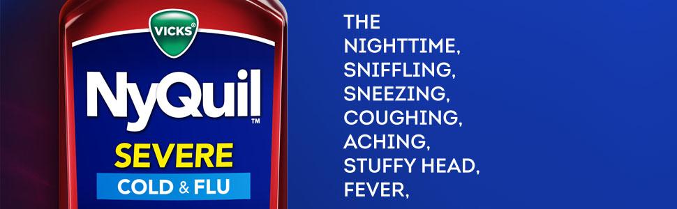 Vicks NyQuil SEVERE Cold and Flu Relief Liquid Berry