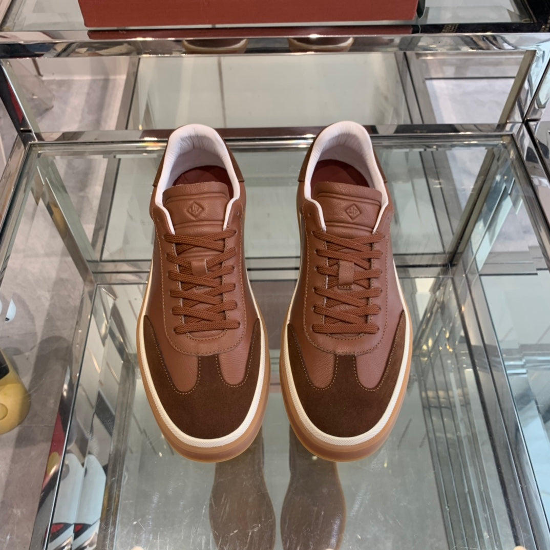 LP TENNIS WALK SNEAKERS BROWN AND CHOCOLATE CALFSKIN、mysite、Cacoeks