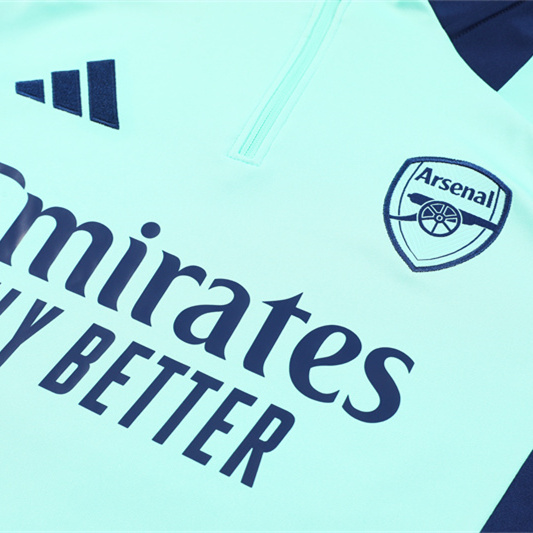 JerseysGala.com | Arsenal 24-25 Long Sleeve Training Set - Lake Blue -Customize Name, Number and Patch | Worldwide Shipping
