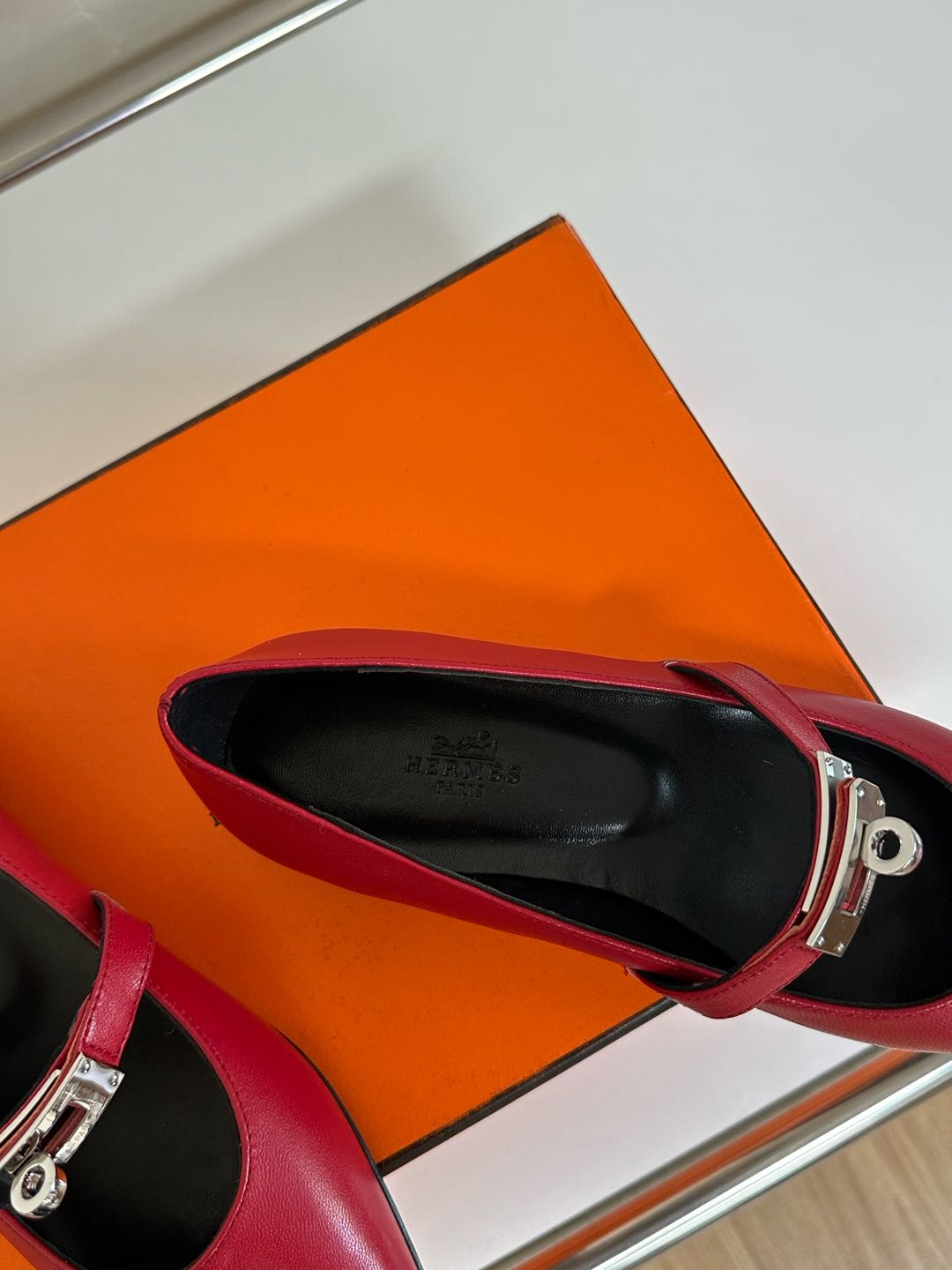 KIARA FLAT PUMP IN RUBY RED CALFSKIN、mysite、Cacoeks