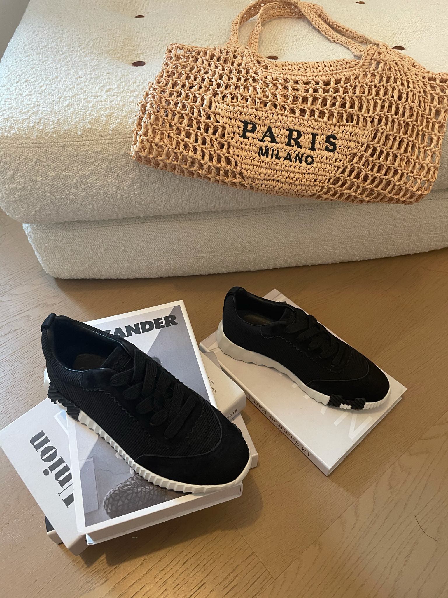 BOUNCING SNEAKERS BLACK CALFSKIN、mysite、Cacoeks