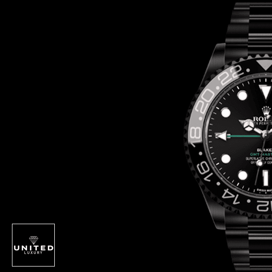 Rolex Blaken GMT-Master II 116710 DLC-PVD Replica 4 Rolex Blaken GMT-Master II 116710 Oyster Replica Black Background