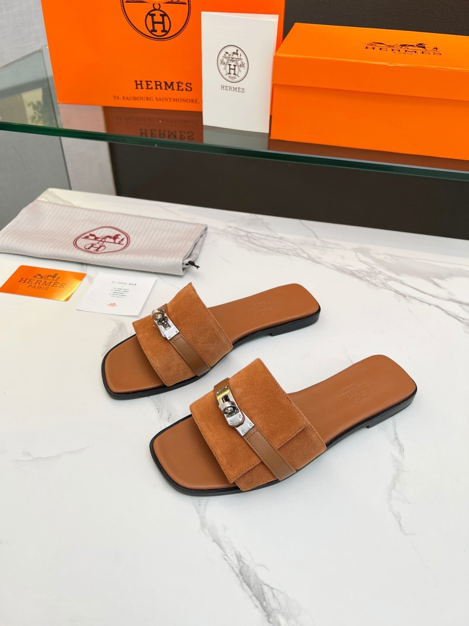 Giulia Sandal Tan Suede Tan Calfskin、mysite、Cacoeks