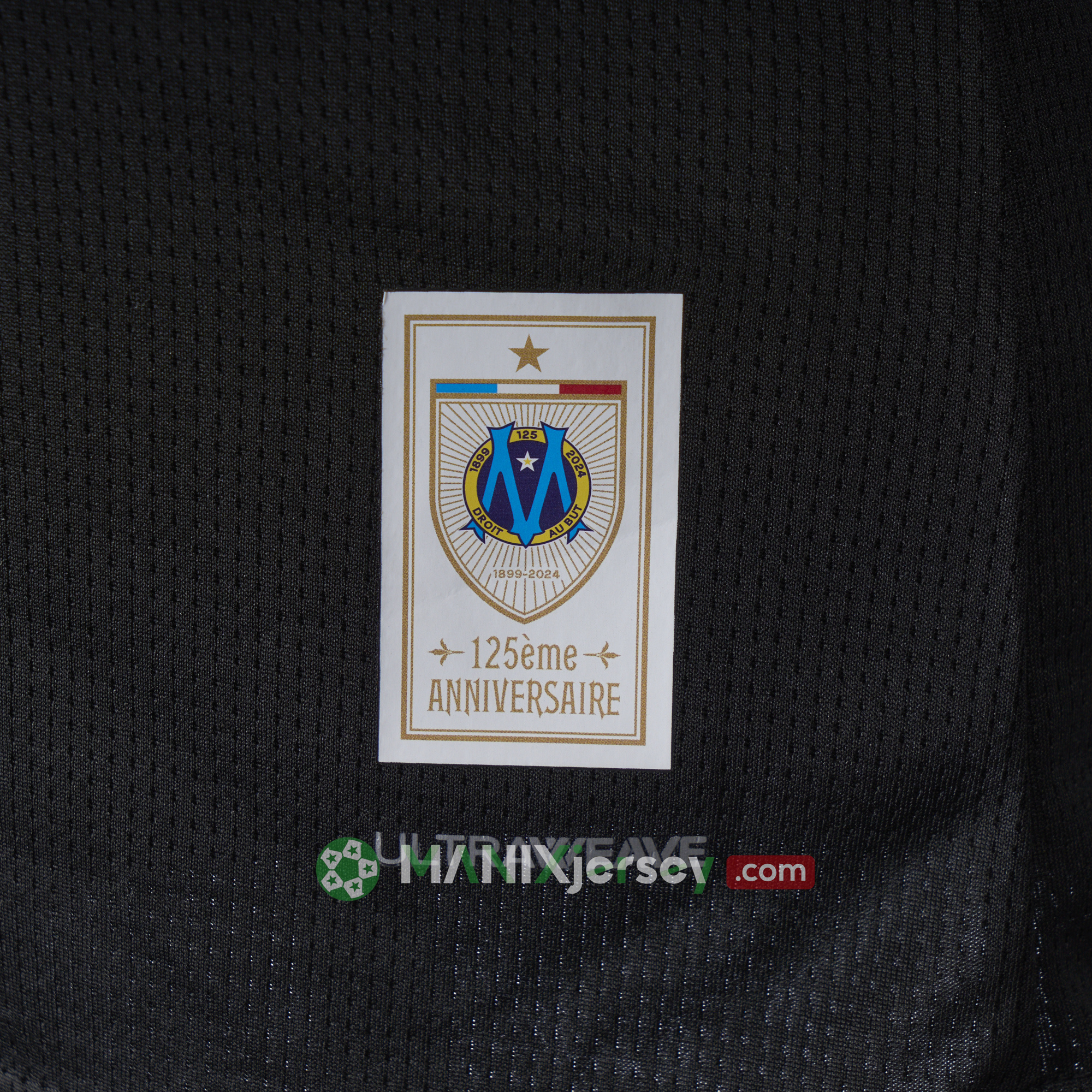 ManixJersey.com | Marseille 24-25 125th Anniversary Black Jersey - Player Version -Customize Name, Number and Patch | Worldwide Shipping
