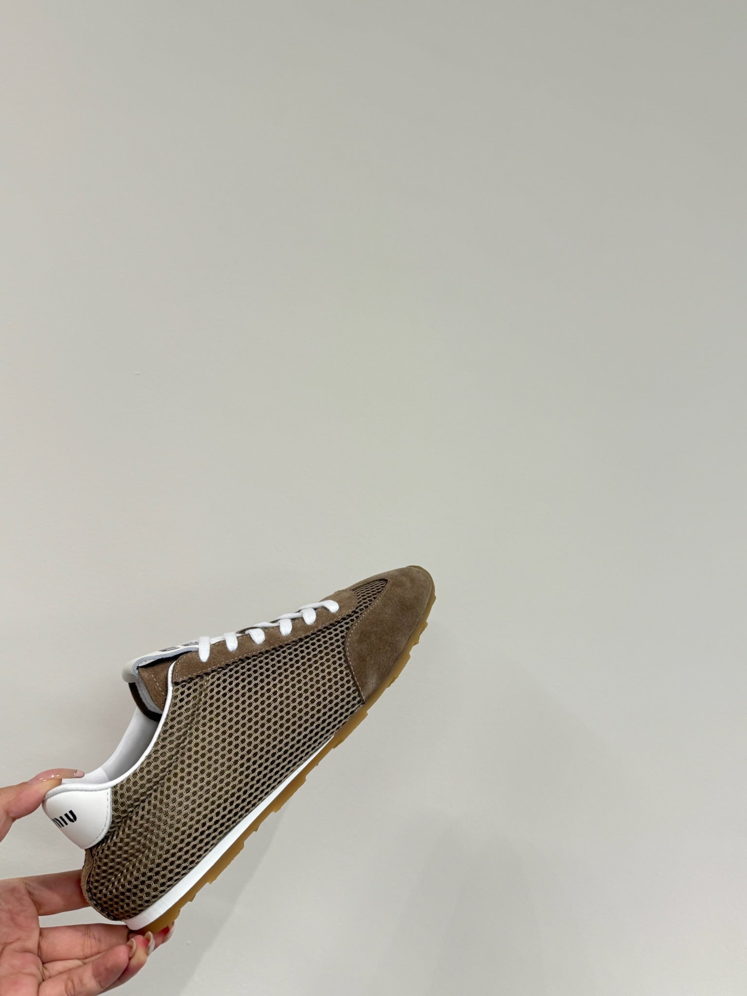 RETRO SNEAKERS IN COFFEE BROWN MESH AND SUEDE、mysite、Cacoeks