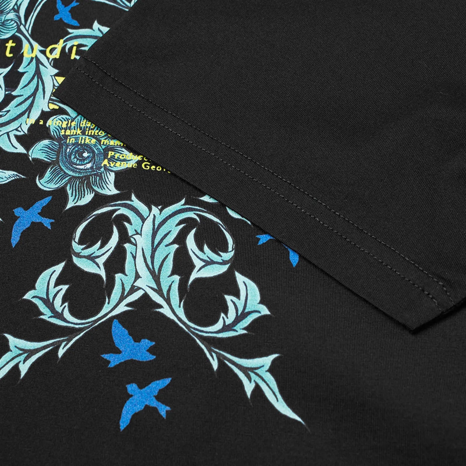 Givenchy Studio Homme Floral Printed T-Shirt Black Regular Fit、mysite、Cacoeks
