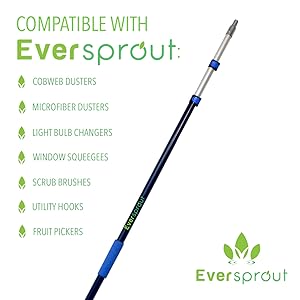 eversprout cobweb duster with extension pole