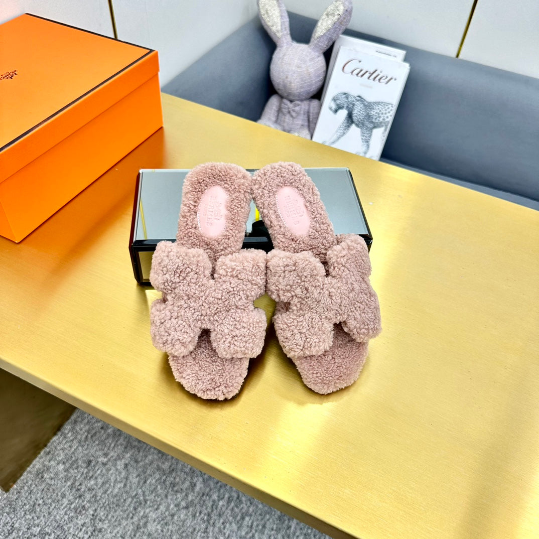 0RAN SHEARLING SANDALS DUSTY PINK、mysite、Cacoeks