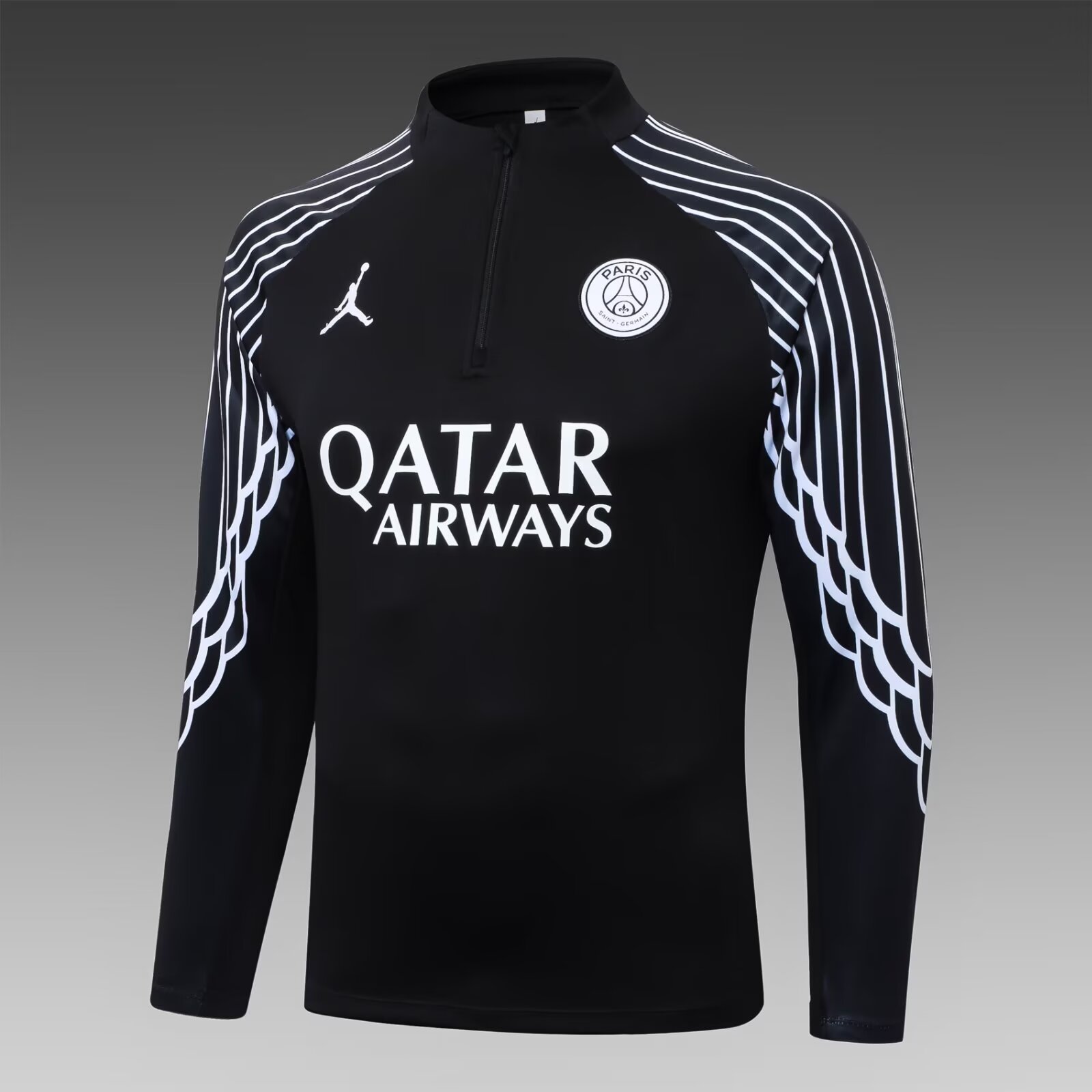 2025/2026 Psg Paris Saint-Germain Half-Pull Training Suit Black Football Shirt 1:1 Thai Quality Set:football jersey mysite: unitedjerseyfootball 邓江浪:football