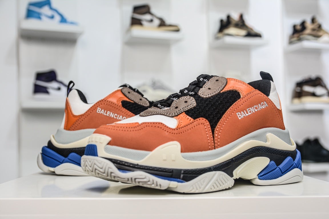 Balenciaga Triple S Sneaker Orange Grey Black、mysite、Cacoeks
