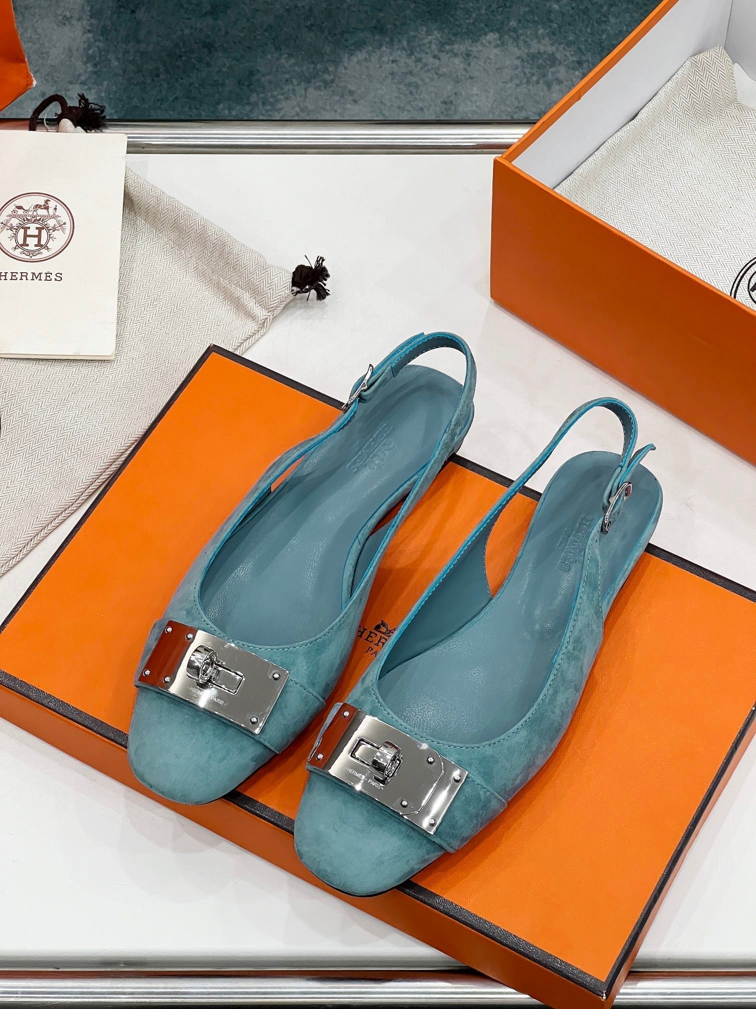 INNOCENTE SLINGBACK TEAL SUEDE、mysite、Cacoeks