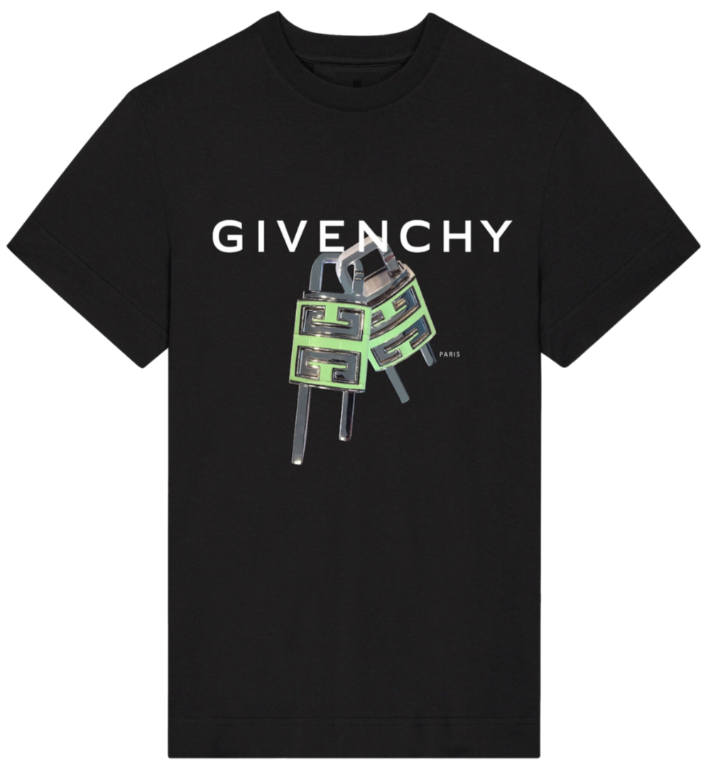 Givenchy 4G Lock T-Shirt Black Slim Fit、mysite、Cacoeks