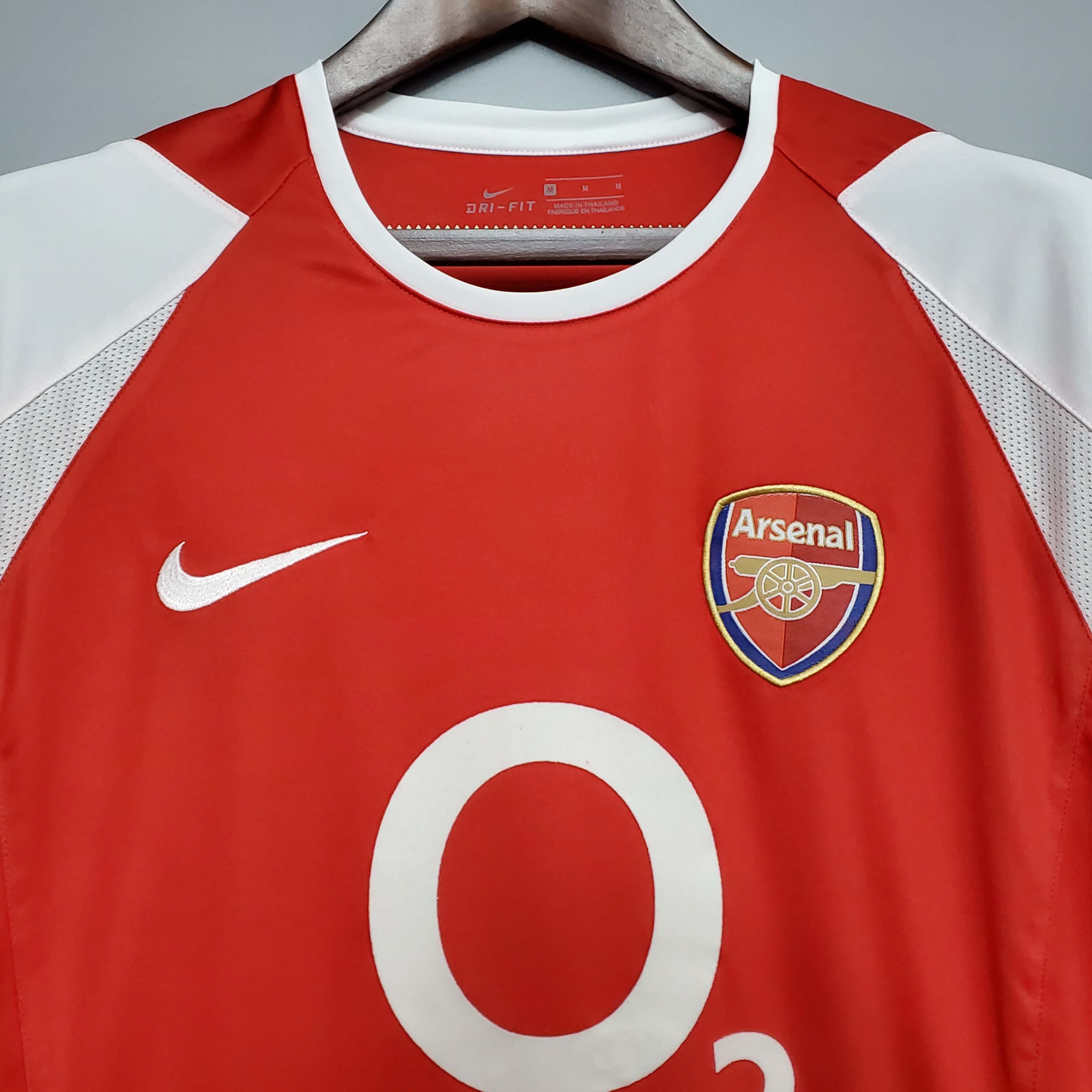 2002/2004 Retro Arsenal Home Football Shirt 1:1 Thai Quality:football jersey mysite: unitedjerseyfootball 邓江浪:football