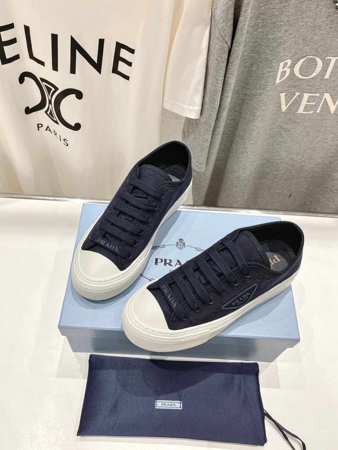 PRA PRINTED COTTON SNEAKERS BALTIC BLUE CANVAS、mysite、Cacoeks