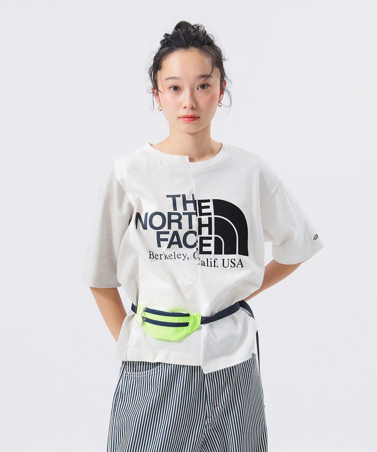 BEAMS x THE NORTH FACE PURPLE LABEL Asymmetric Logo T-shirt 25SS