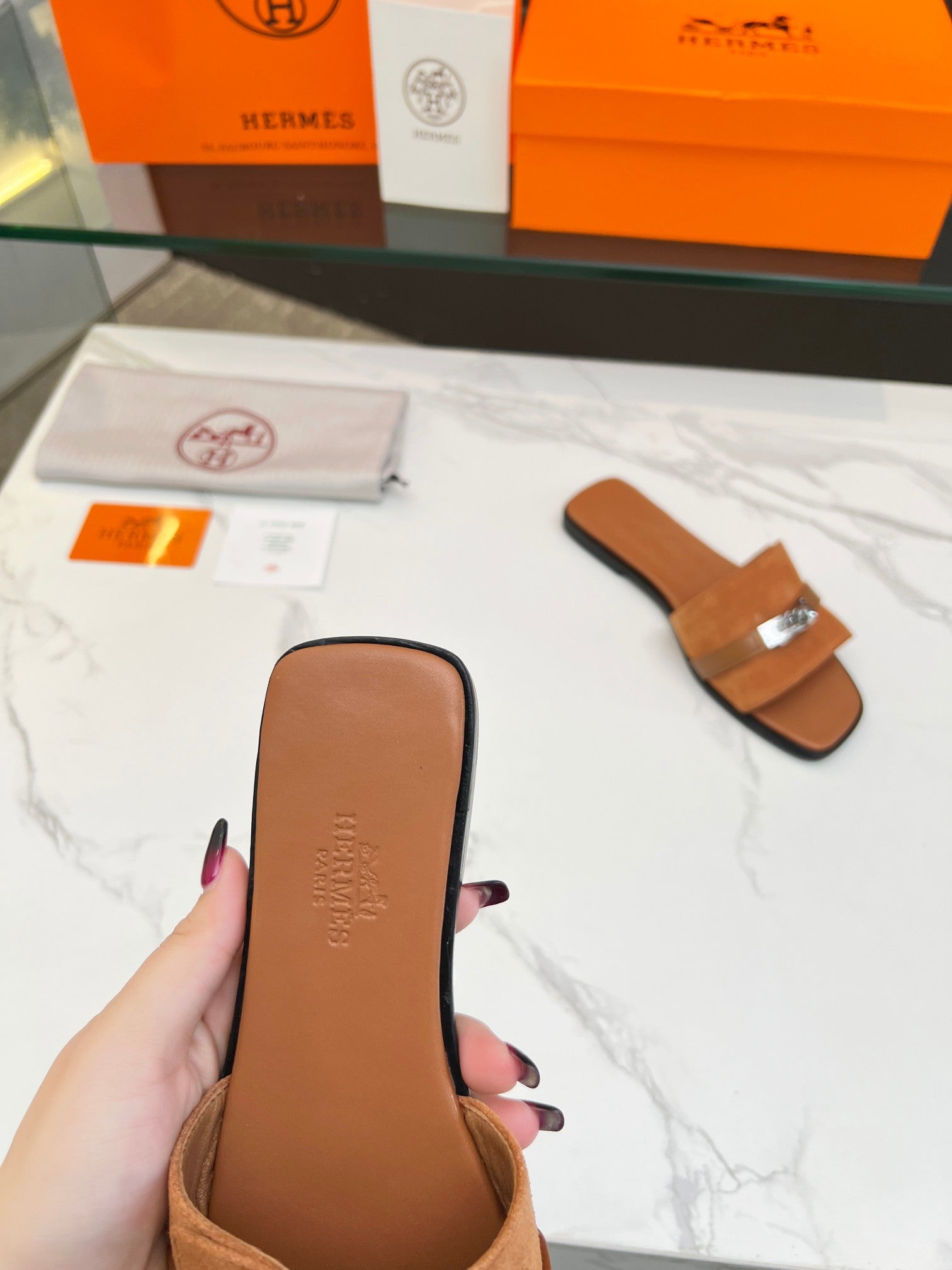 Giulia Sandal Tan Suede Tan Calfskin、mysite、Cacoeks