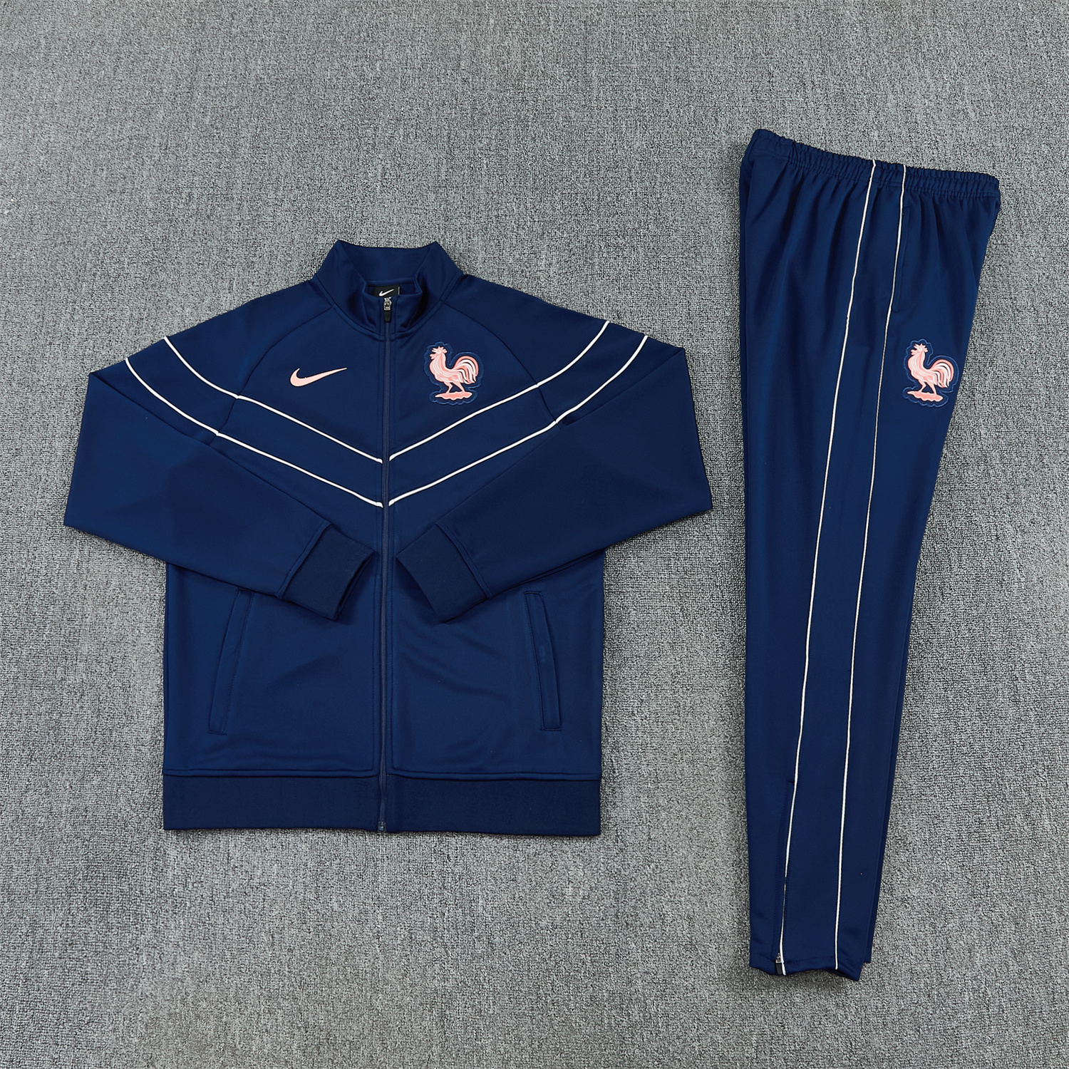 GlobeJersey-France 2026 Jacket Training Tracksuit - Dark Blue Jackets & Pants