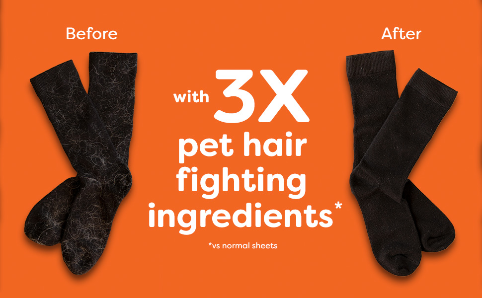 with 3x pet hair fighting ingredients