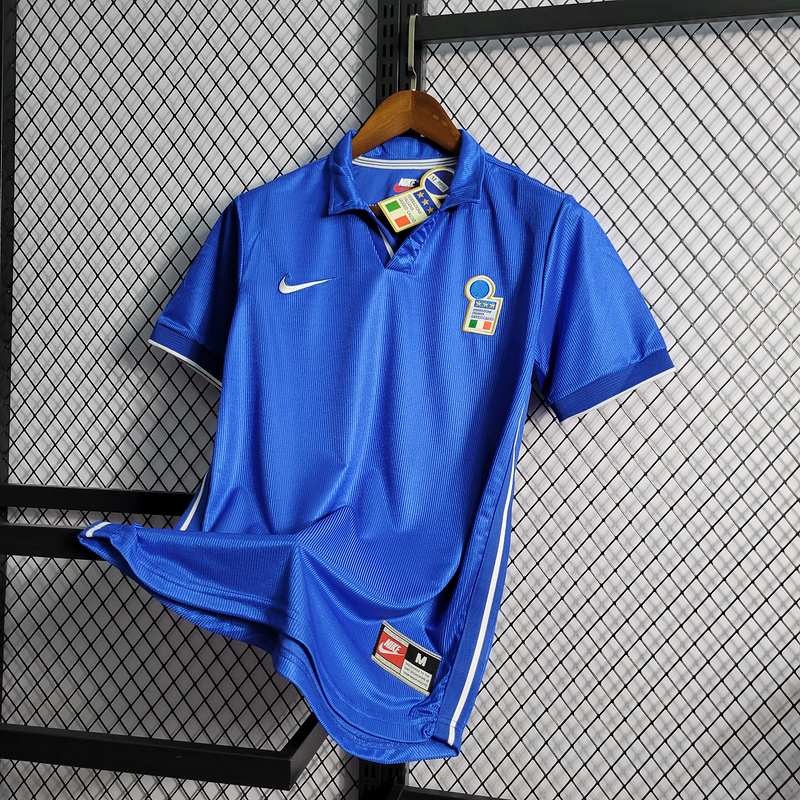 Higojerseys-Retro Italy 1998 Home Stadium Jersey