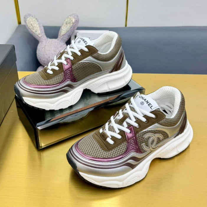 DAD SNEAKER IN COLORFUL CALFSKIN AND BREATHABLE MESH、mysite、Cacoeks