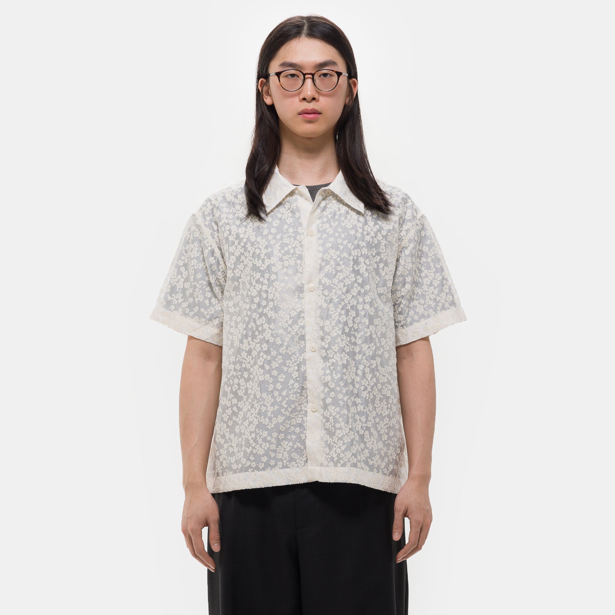 Holiday Shirt in Sheer Floral