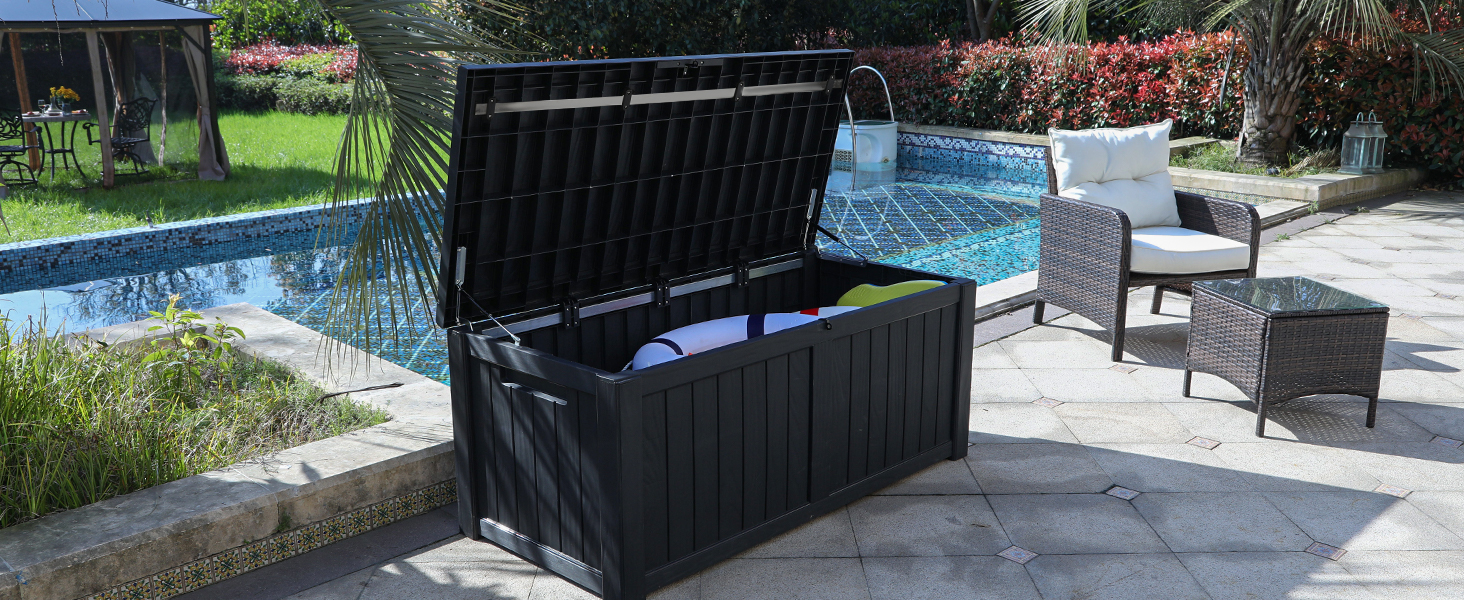 deck box for poolside