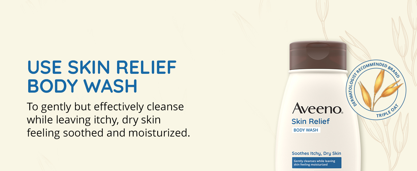 Skin Relief body wash gently cleanse itchy dry skin soothe moisturize soap dermatologist recommended