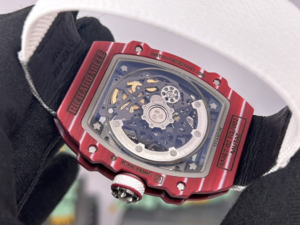 Richard Mille RM 67-02 Mutaz Barshim Super Clone Watch – Red Carbon Sports Replica