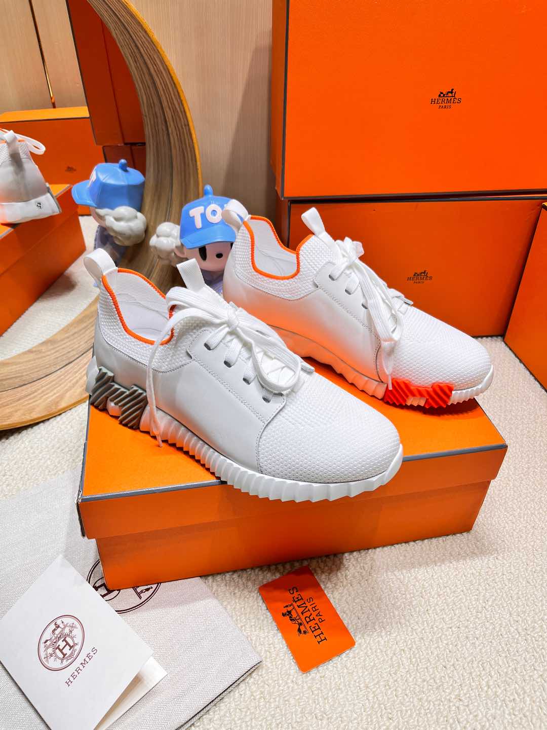 DEPART SLIP-ON SNEAKER IN FULL WHITE KNIT AND CALFSKIN、mysite、Cacoeks