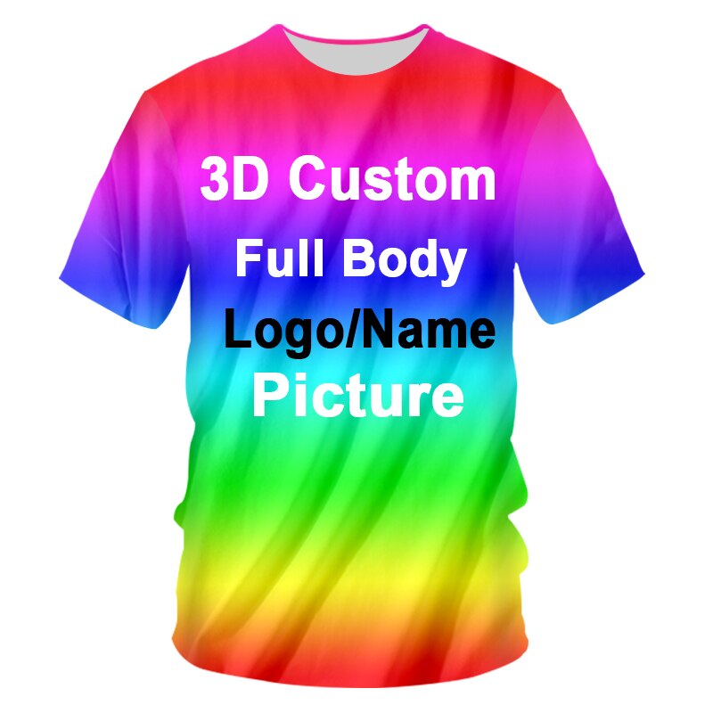 Custom Your Exclusive 3D T Shirt For Men Fashion Hip Hop O-neck Short Sleeve Tops Abstract Harajuku Men's T-shirts Man Clothing