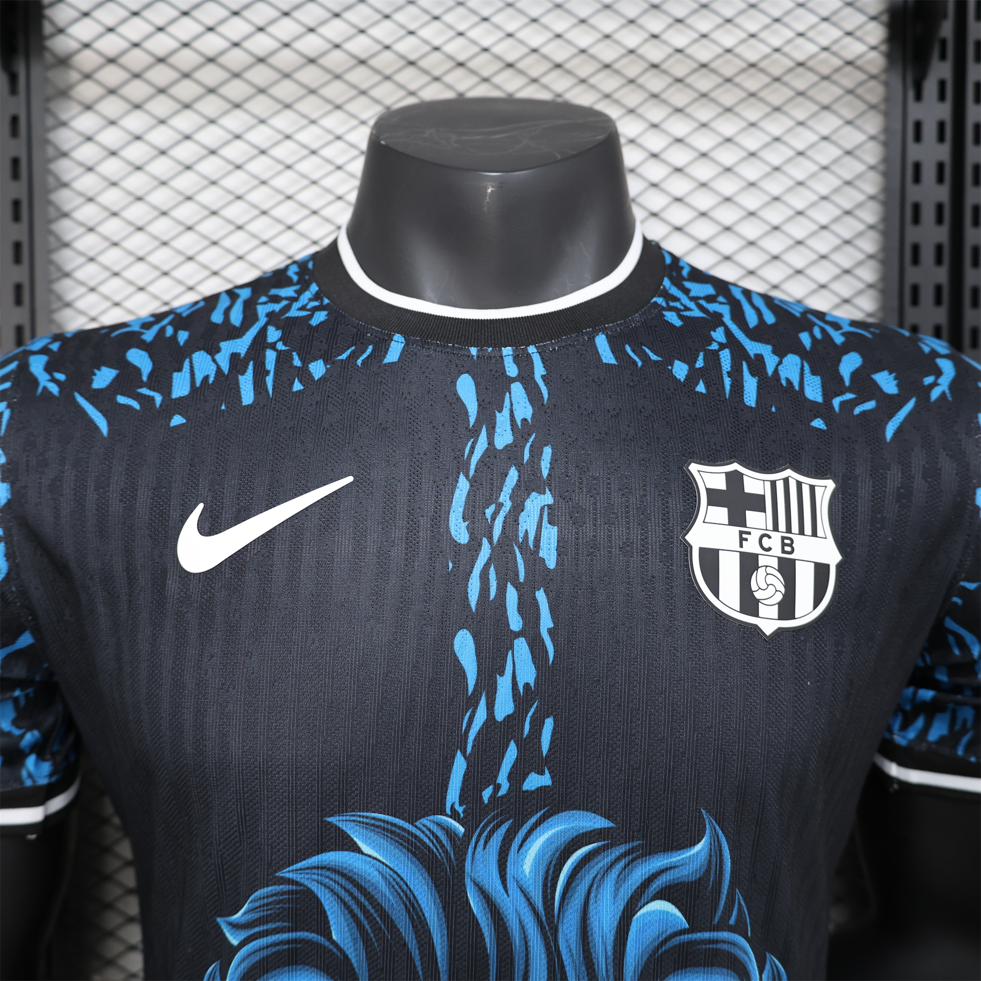 Higojerseys-Barcelona 24-25 Balck and Blue Lion Special Edition Jersey - Player Version